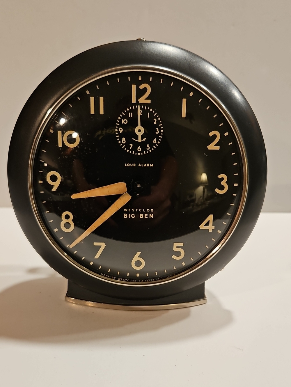 WESTCLOX BIG BEN ORIGINAL LOUD ALARM CLOCK CHARCOAL GRAY MADE IN THE USA WORKING